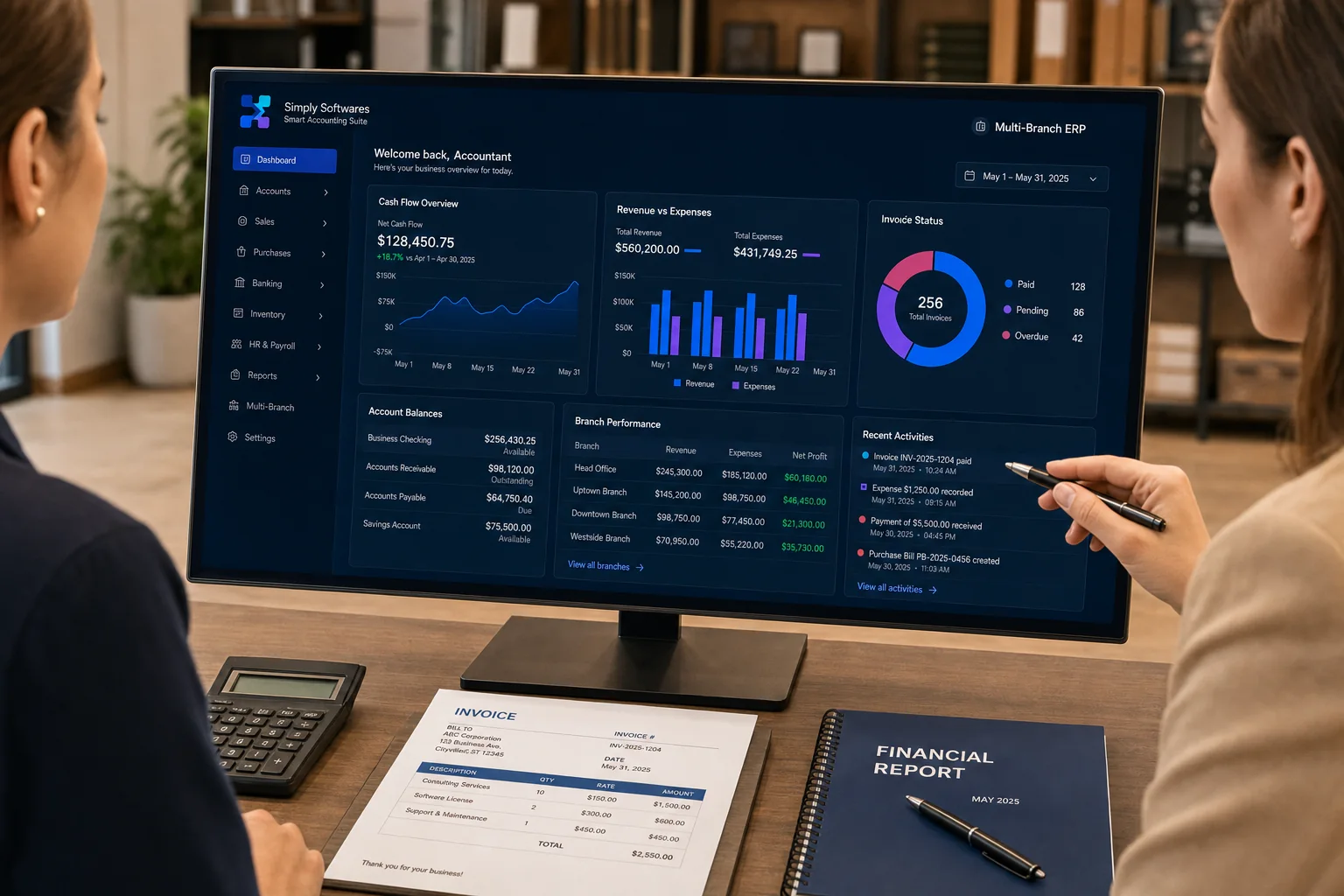 Smart Accounting Suite product interface